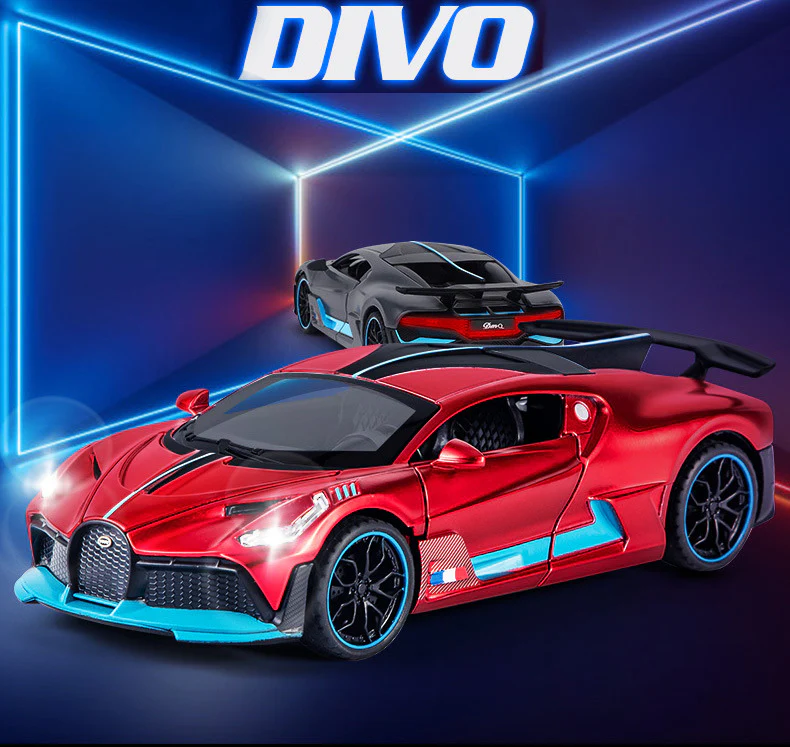 1:32 Metal Bugatti Sports Car Model Toy - Image 2