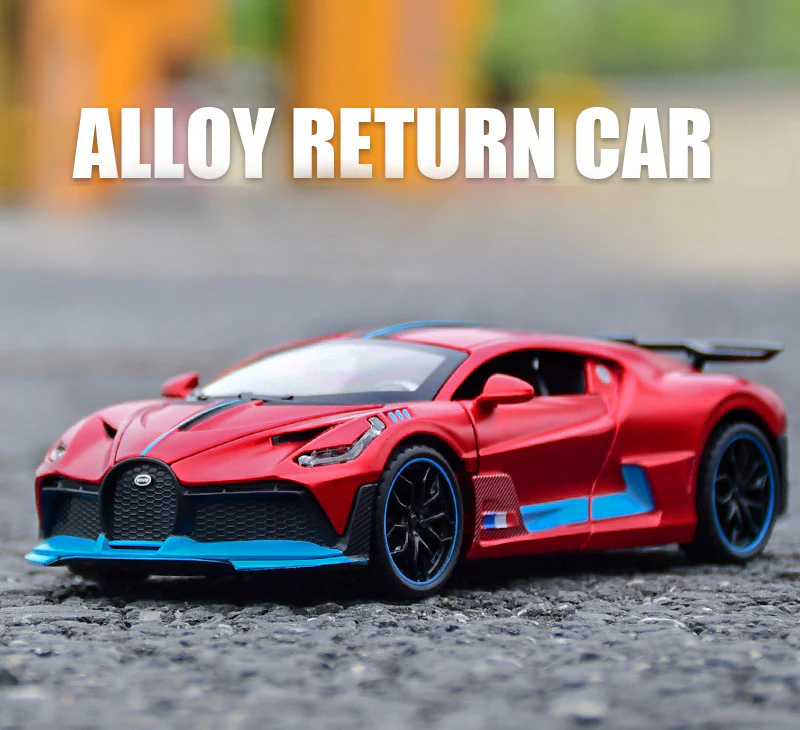 1:32 Metal Bugatti Sports Car Model Toy - Image 3