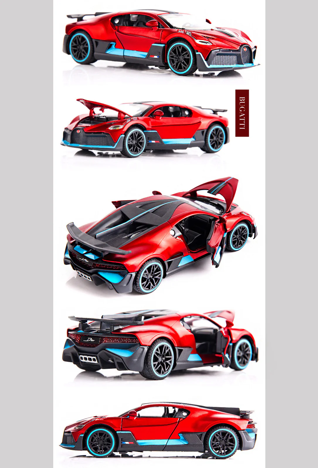 1:32 Metal Bugatti Sports Car Model Toy - Image 5