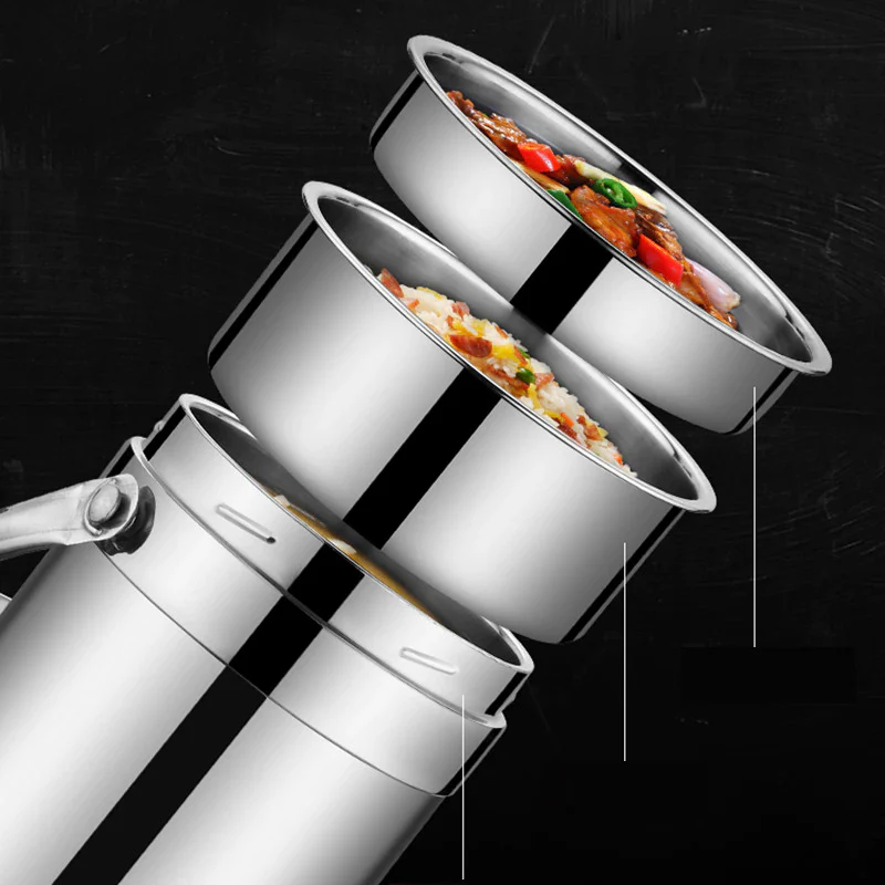 1.4L Stainless Steel Insulated Portable Thermos Food Jar Lunchbox Containers - Image 3
