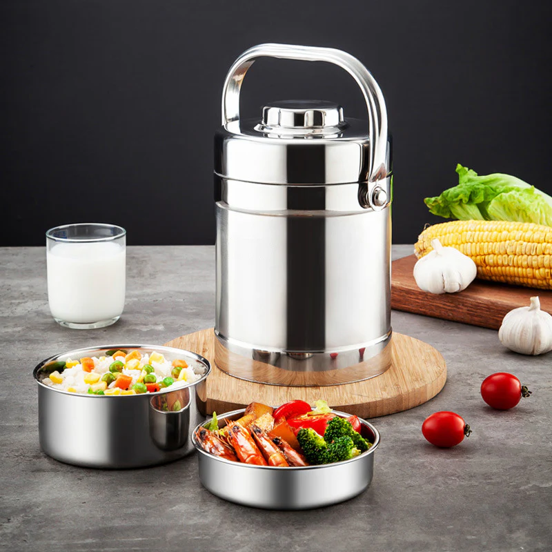 1.4L Stainless Steel Insulated Portable Thermos Food Jar Lunchbox Containers - Image 4