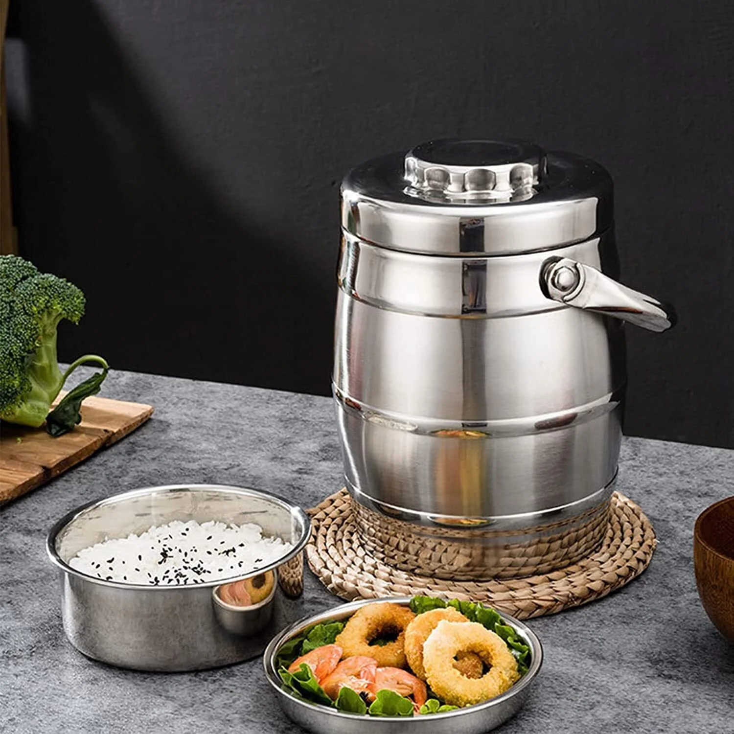 1.6L Stainless Steel Vacuum Insulated Portable Thermos Food Jar Lunchbox Containers - Image 6