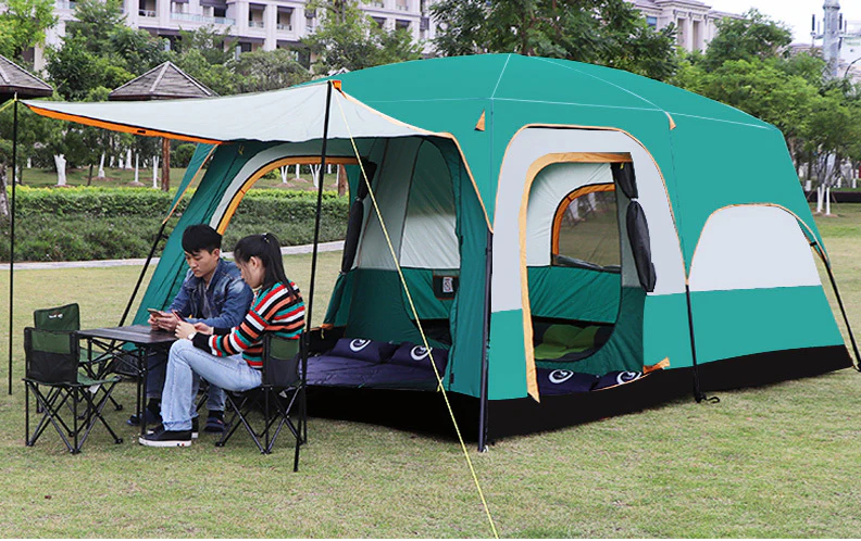 10-Person Large Family Outdoor Dome Camping Tent with Porch - Image 10