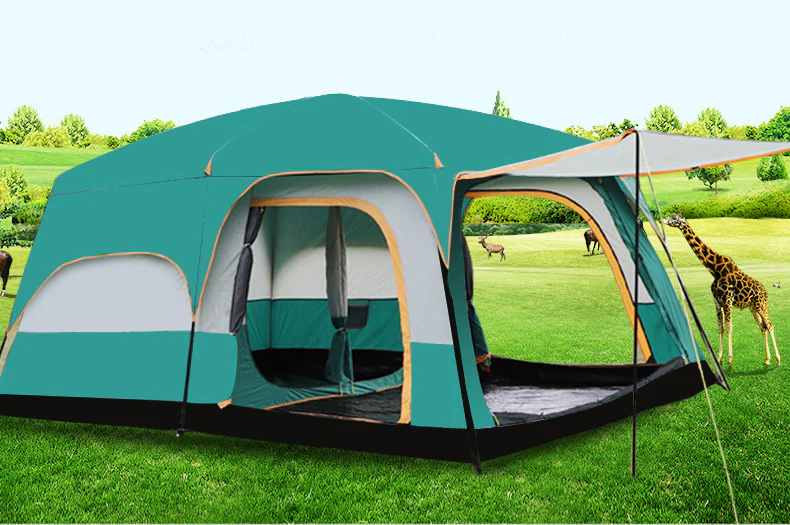 10-Person Large Family Outdoor Dome Camping Tent with Porch - Image 12