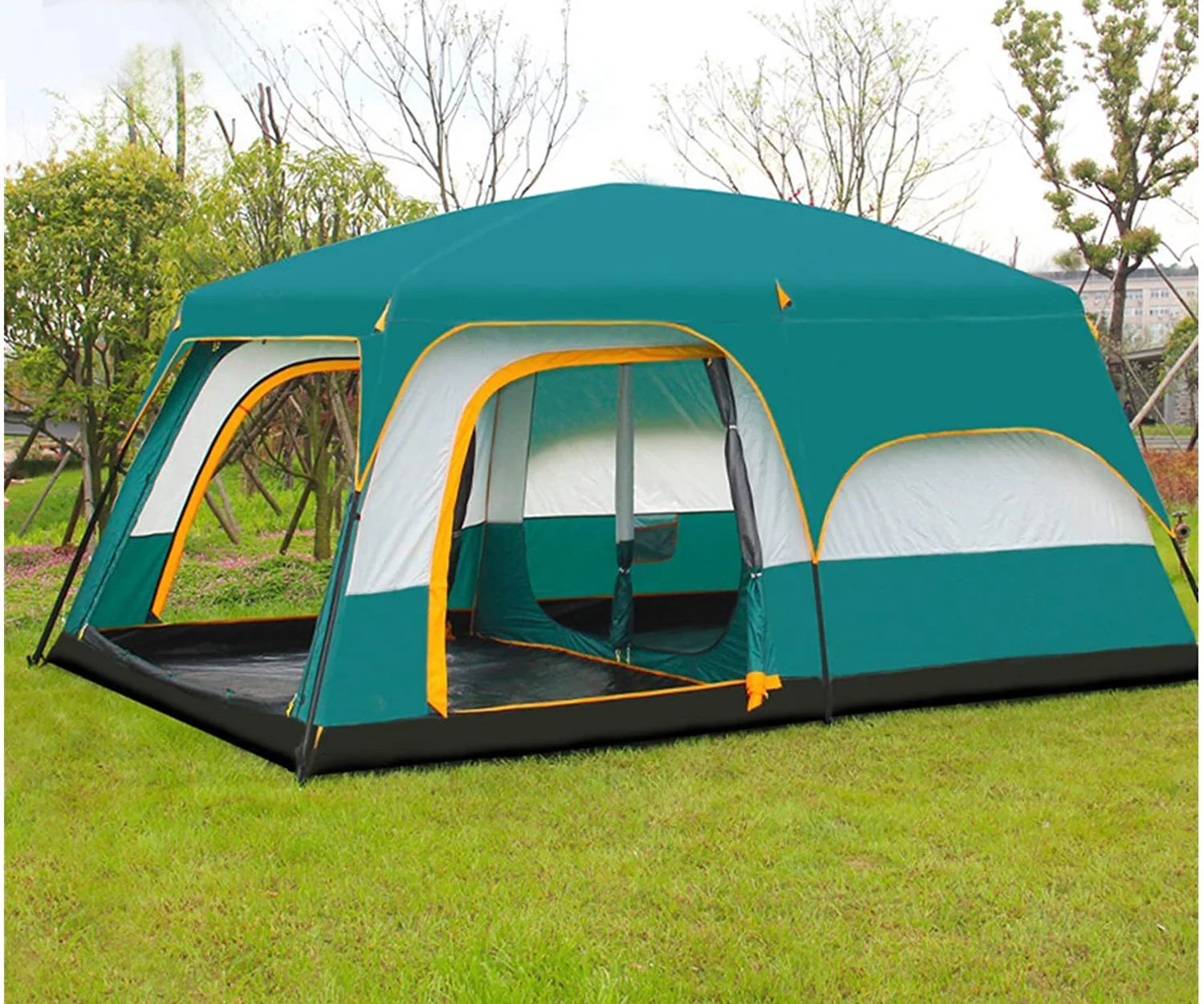 10-Person Large Family Outdoor Dome Camping Tent with Porch - Image 14