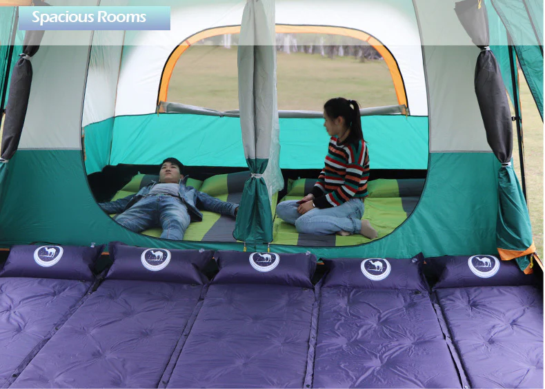 10-Person Large Family Outdoor Dome Camping Tent with Porch - Image 16