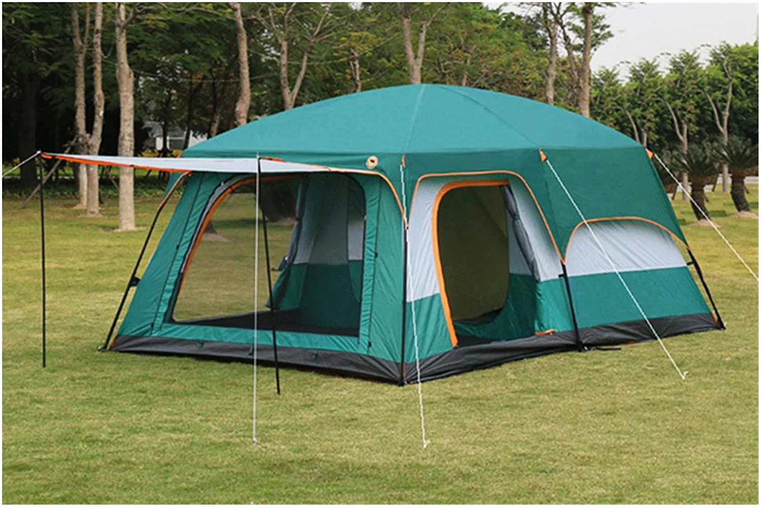 10-Person Large Family Outdoor Dome Camping Tent with Porch - Image 17