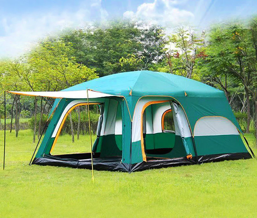 10-Person Large Family Outdoor Dome Camping Tent with Porch - Image 6