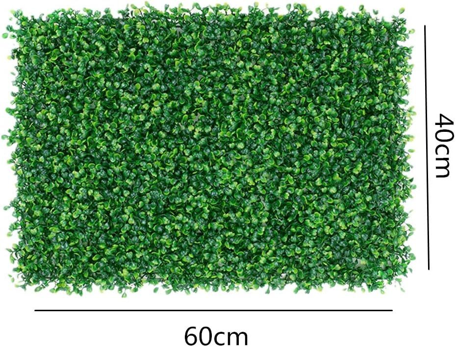 10-Piece Artificial Green Grass Lawn Plants Plastic Turf Hedge Wall (60cm x 40cm) - Image 6