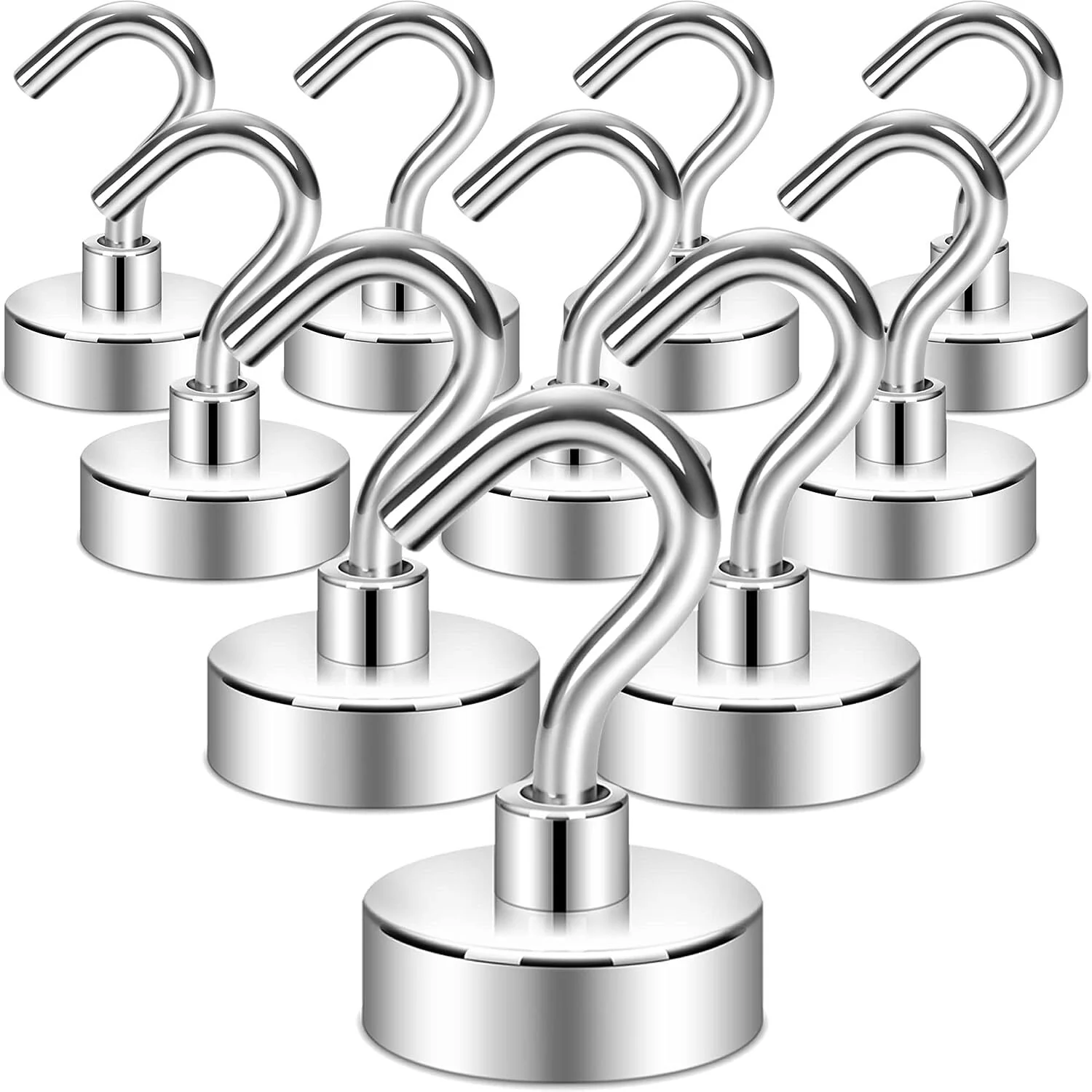 10 X Heavy Duty Magnetic Hooks Multipurpose Strong Hanging Magnets Hangers - Image 12