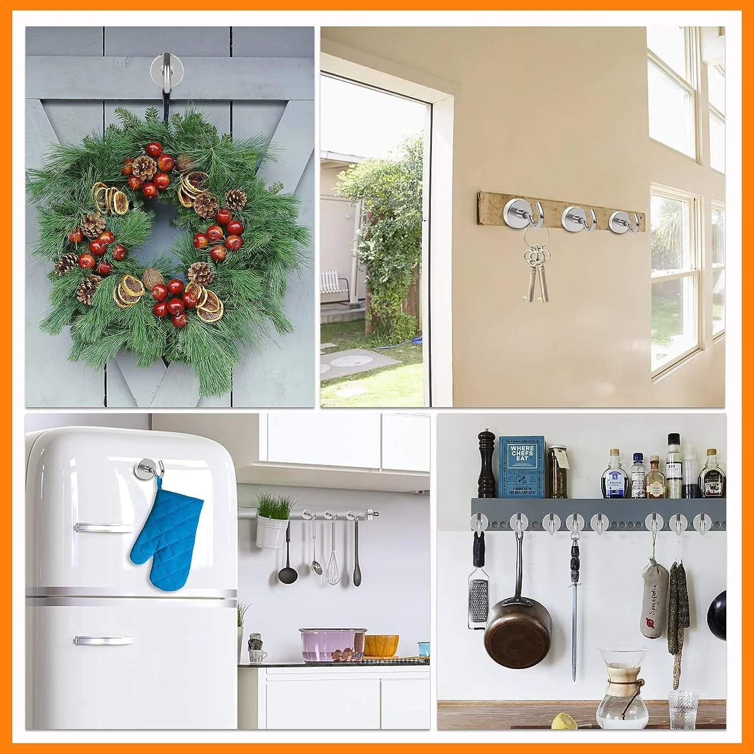 10 X Heavy Duty Magnetic Hooks Multipurpose Strong Hanging Magnets Hangers - Image 7