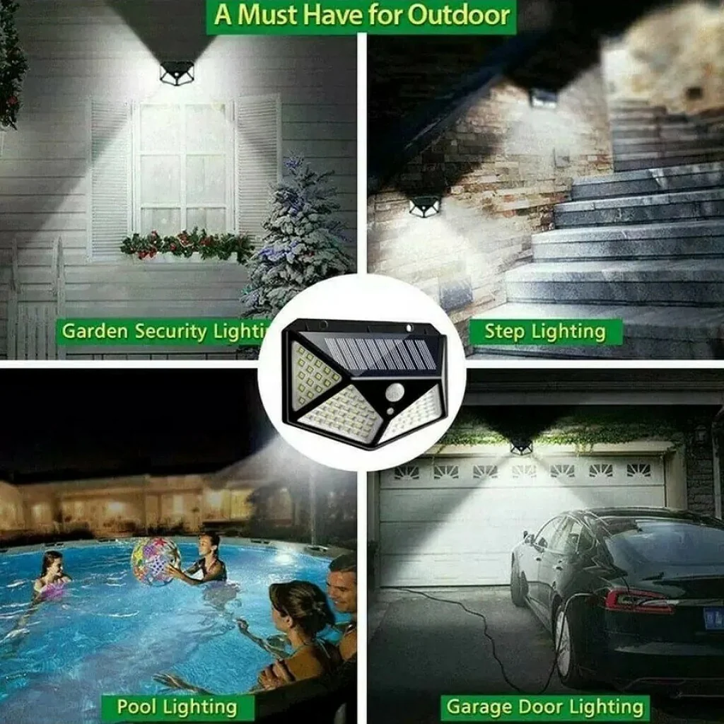 100 LED Motion Sensor Solar Outdoor Security Light - Image 6