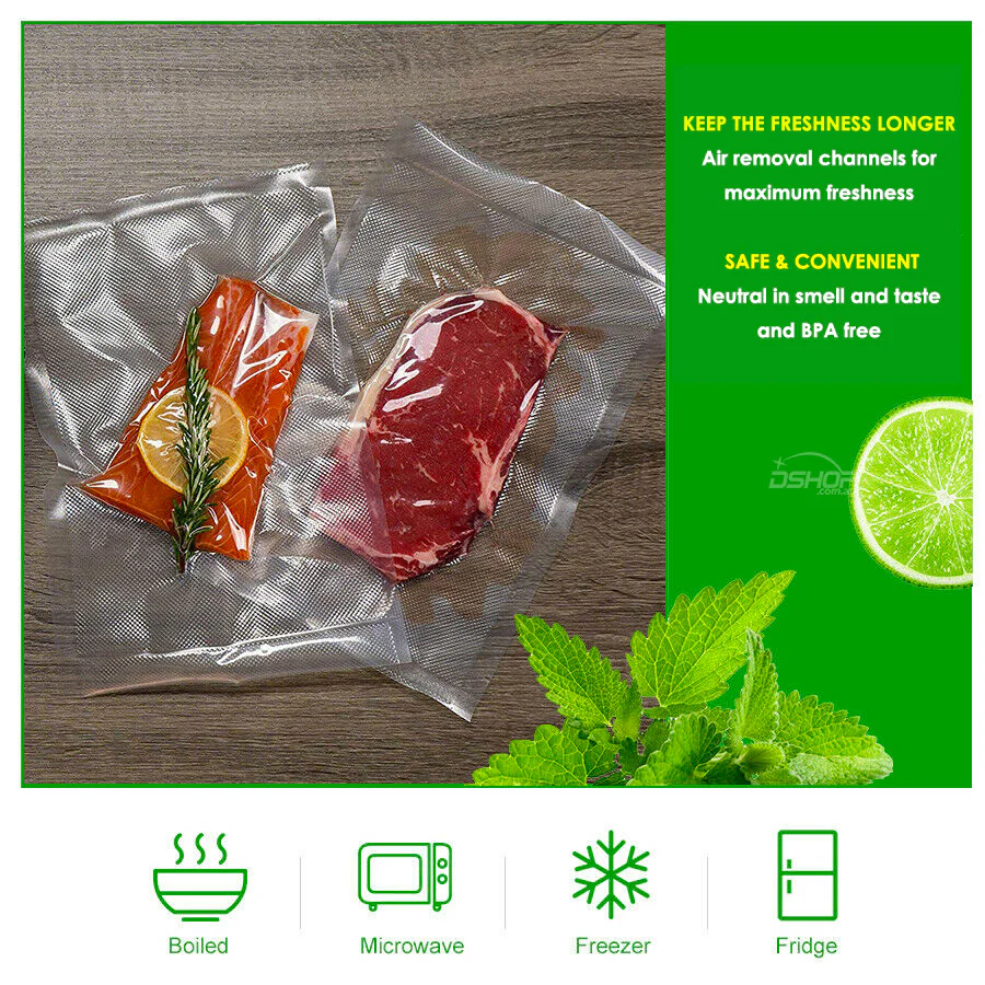 100 X Vacuum Sealer Bags Heat Seal Food Storage Saver (15 x 20cm) - Image 5