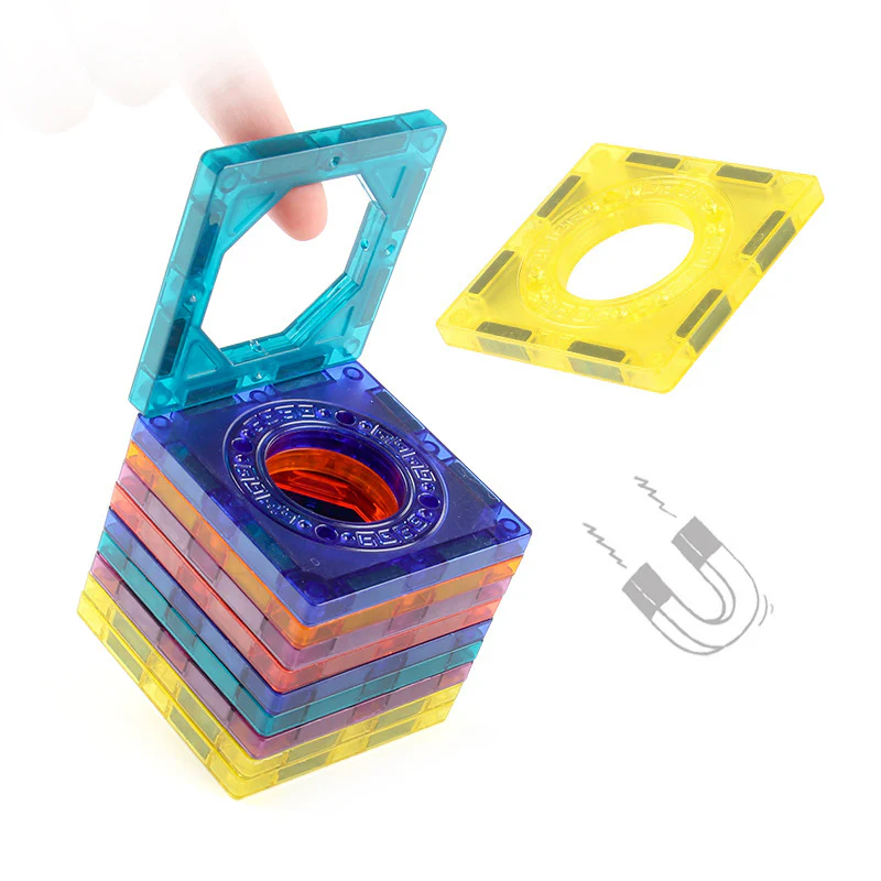 107 PCS Magic Magnetic Tiles Building Blocks 3D Slide Educational Toy Set - Image 5