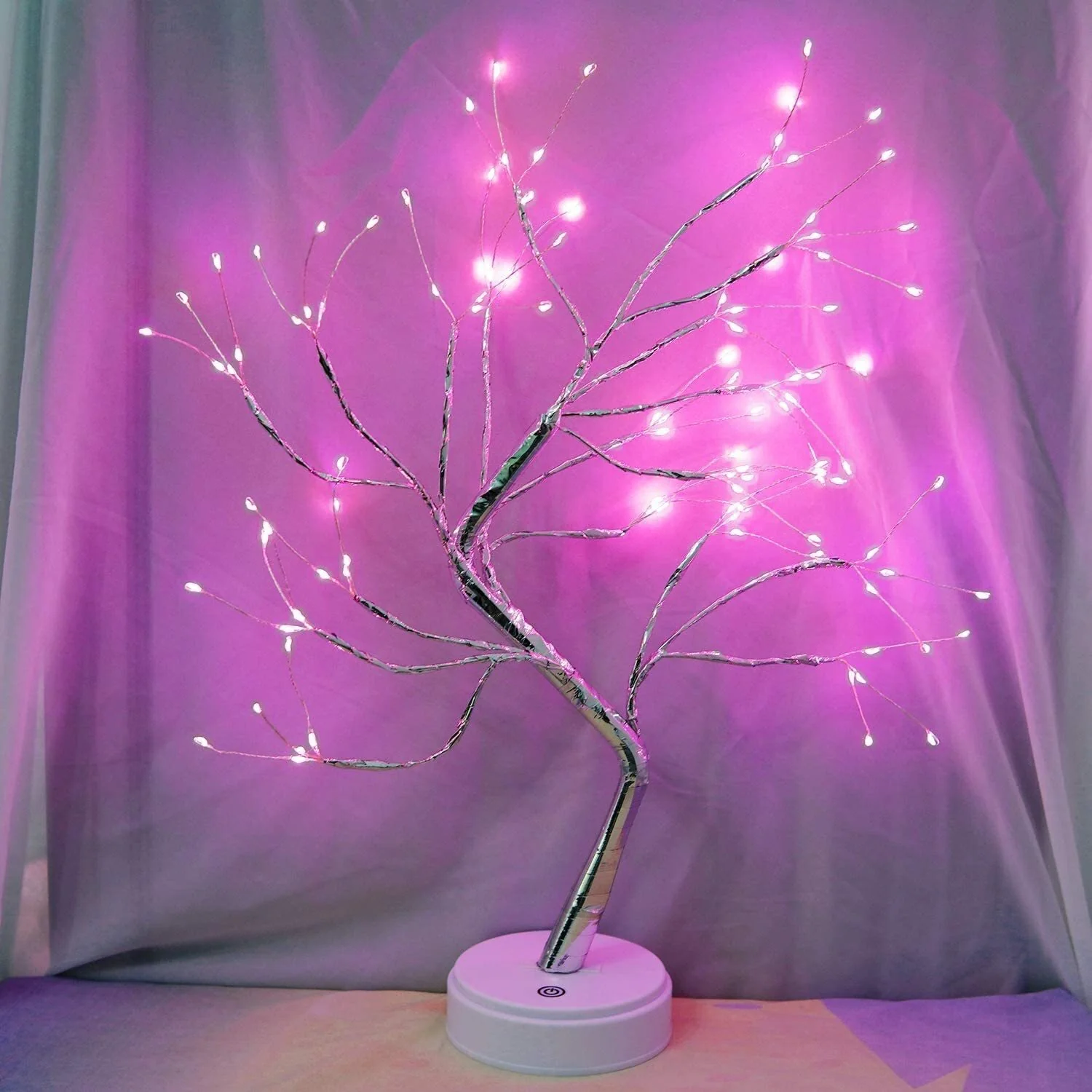 108 LED Firefly Fairy Light Spirit Tree Pink - Image 10