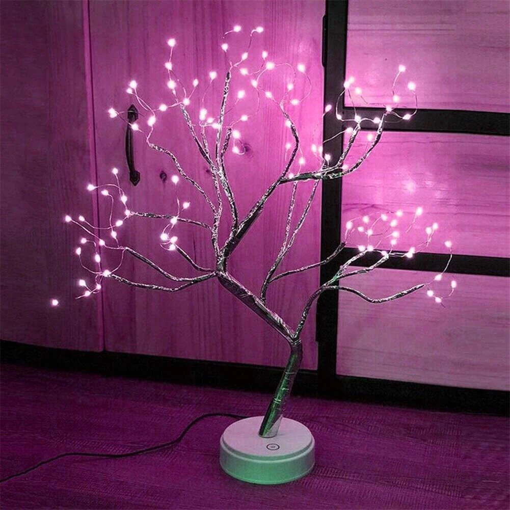 108 LED Firefly Fairy Light Spirit Tree Pink - Image 3