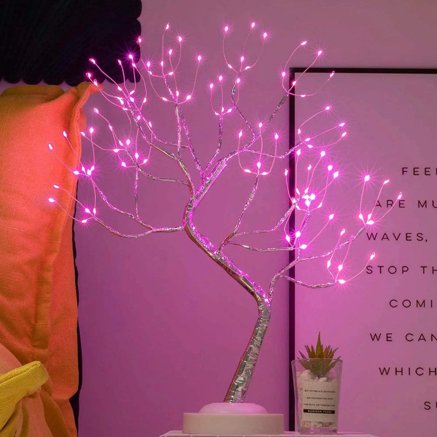108 LED Firefly Fairy Light Spirit Tree Pink - Image 4