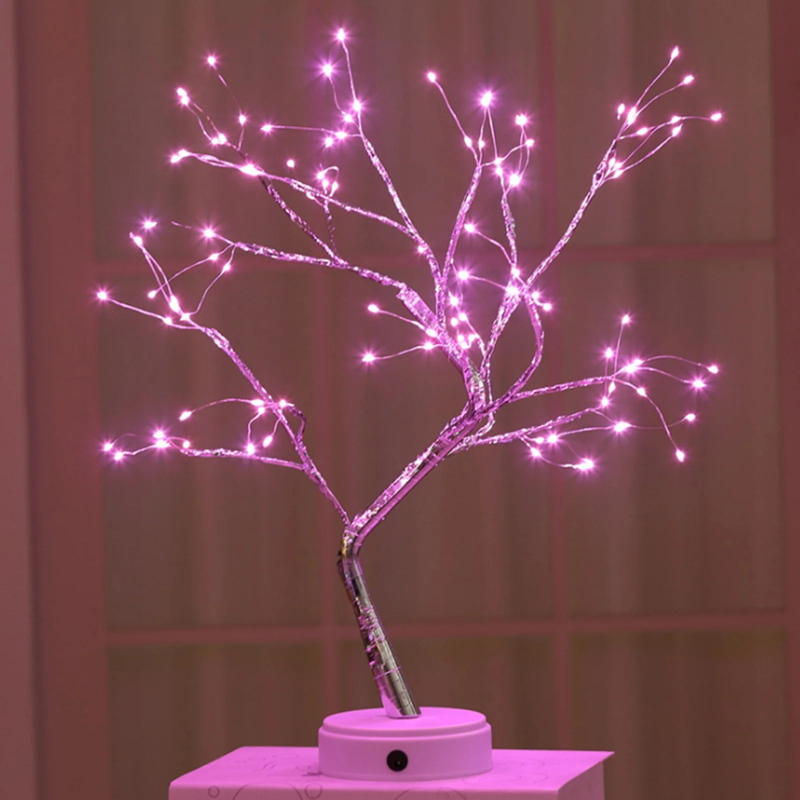 108 LED Firefly Fairy Light Spirit Tree Pink - Image 5