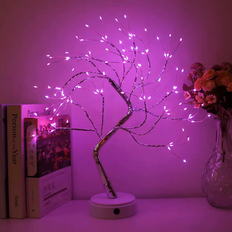 108 LED Firefly Fairy Light Spirit Tree Pink - Image 7
