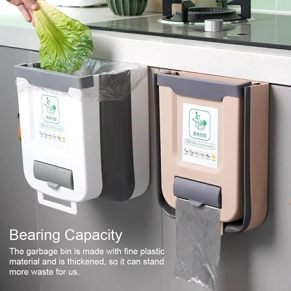 10L Hanging Foldable Kitchen Garbage Rubbish Bin Waste Organiser - Image 14