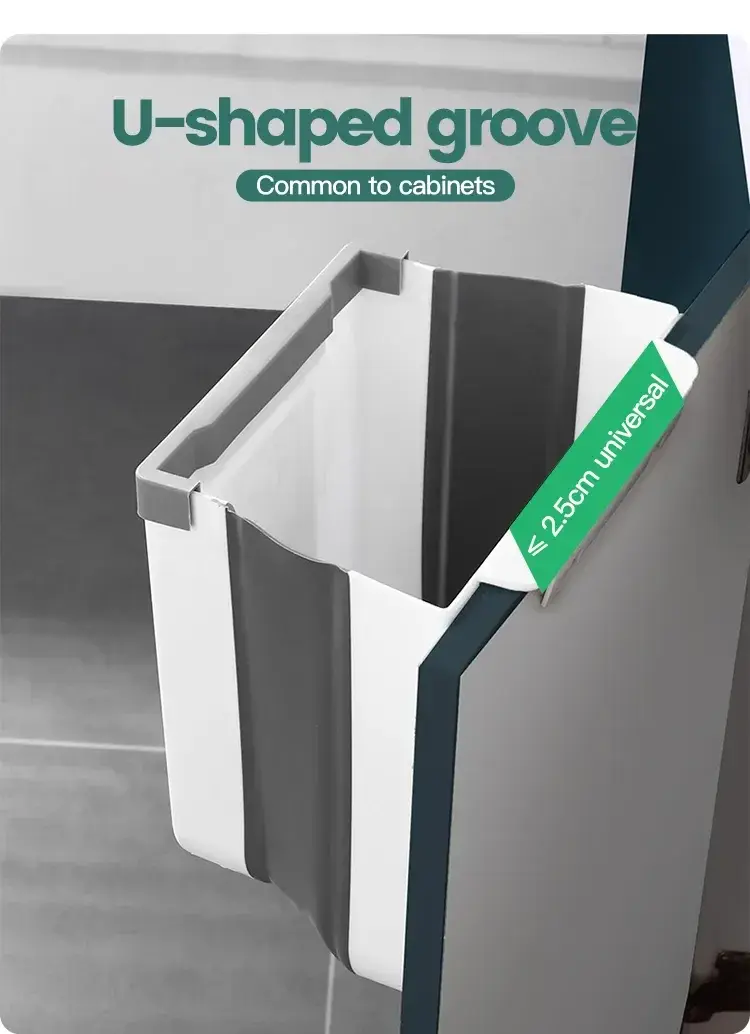 10L Hanging Foldable Kitchen Garbage Rubbish Bin Waste Organiser - Image 4
