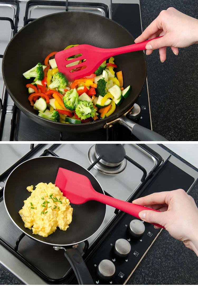 10PC Silicone Kitchen Cooking Baking Utensil Set (Colourful) - Image 8