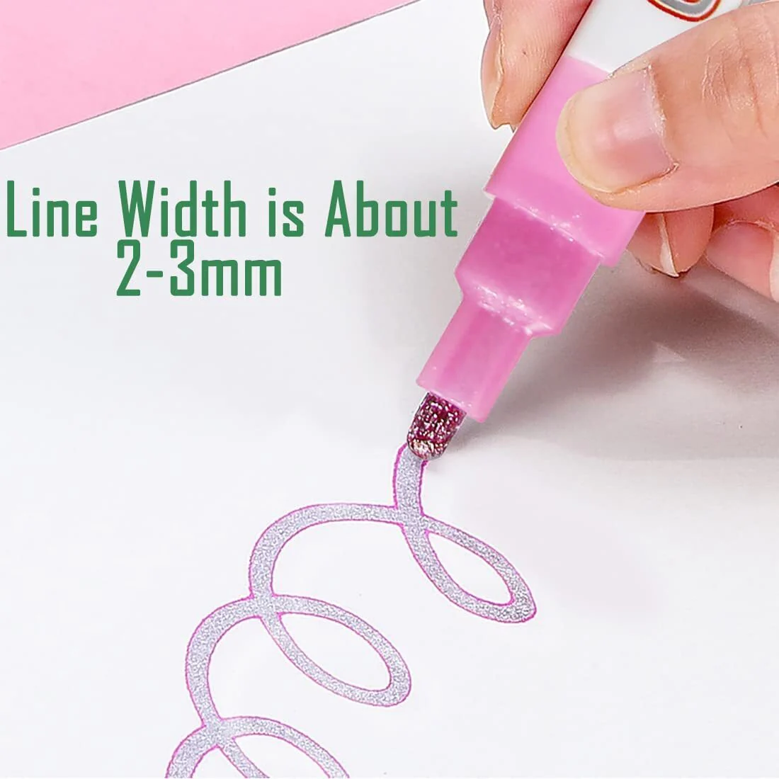 12 Colours Outline Markers Metallic Magic Glitter Art Drawing Pens - Image 9