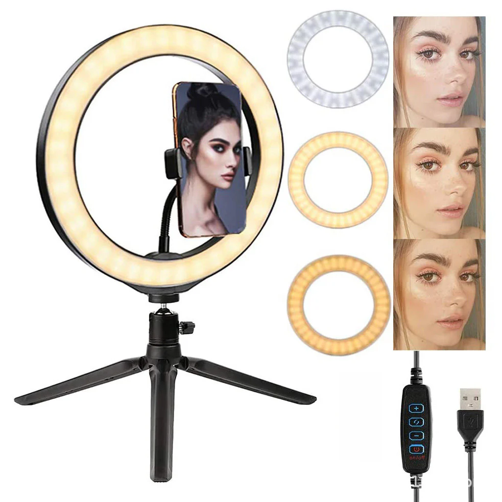 12" LED Ring Light with Tripod and Phone Holder - Image 9
