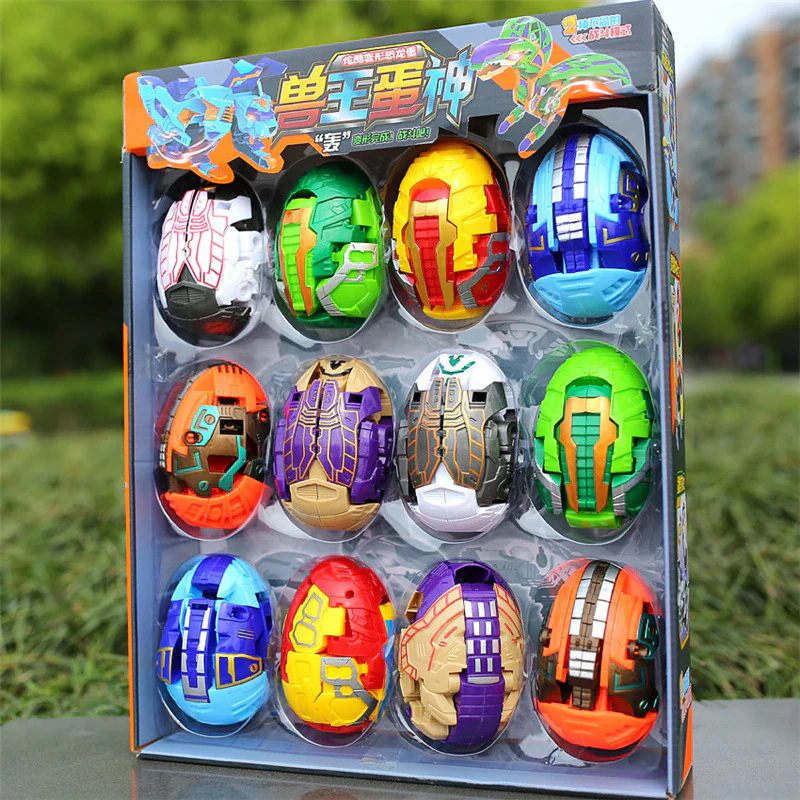 12-piece Dinosaur Transformer Collection Robot Transforming Toy Set - Image 4