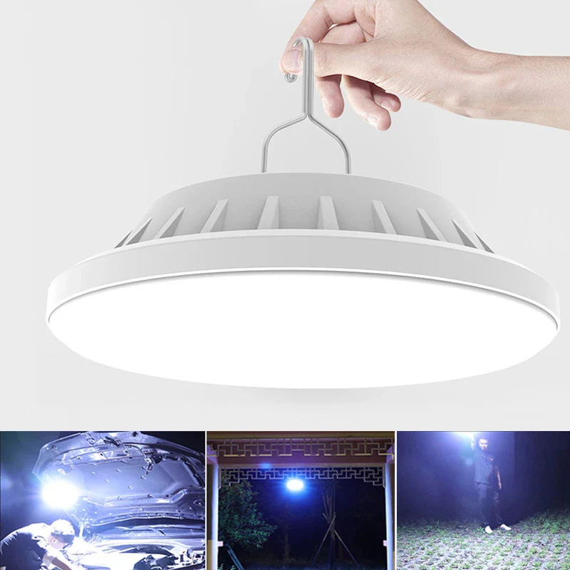 120 LED Solar Lamp Rechargeable Lantern Portable Outdoor Light - Image 2