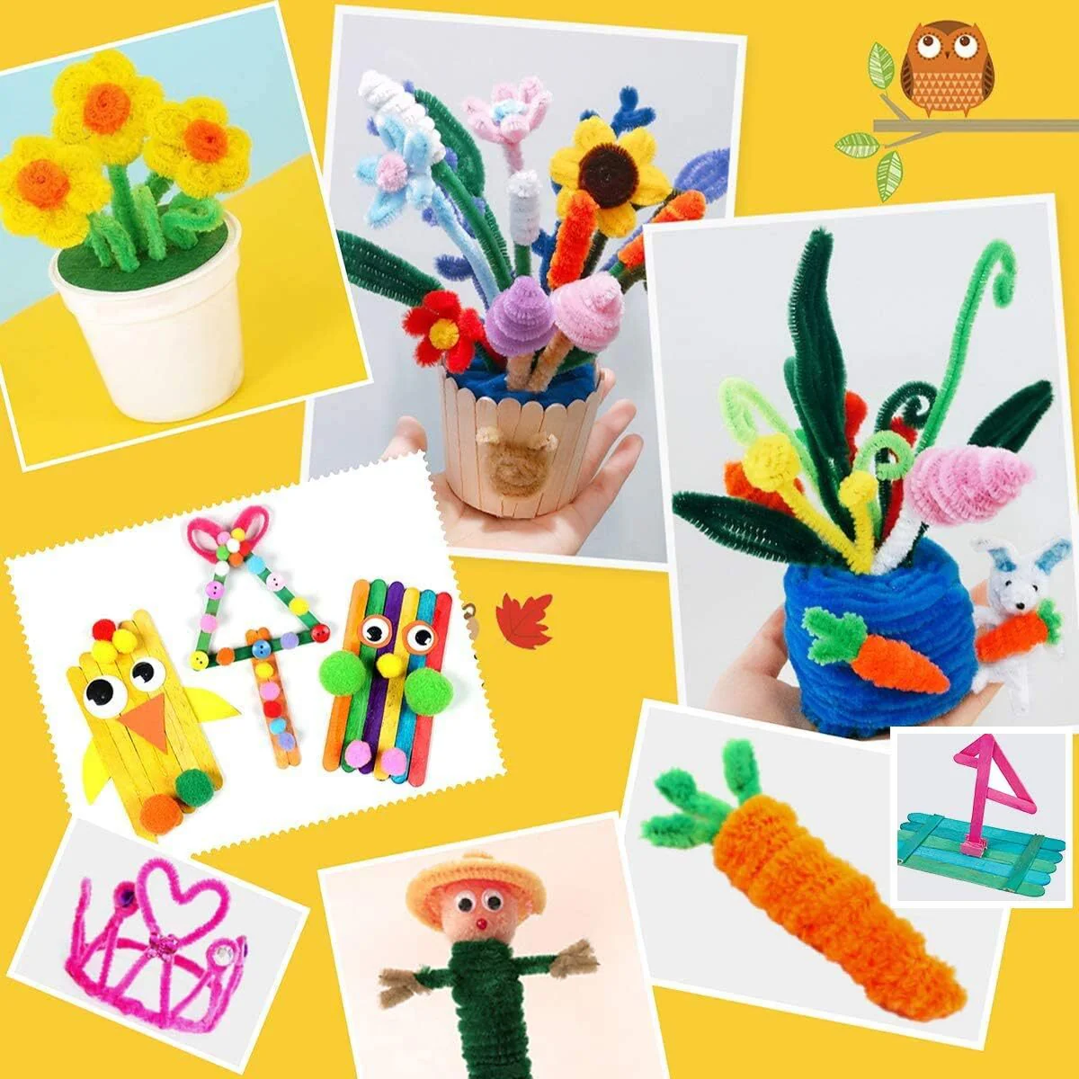 1200PCS+ Giant Tub DIY Material Kit Kids Crafts Art Supplies Jar - Image 5