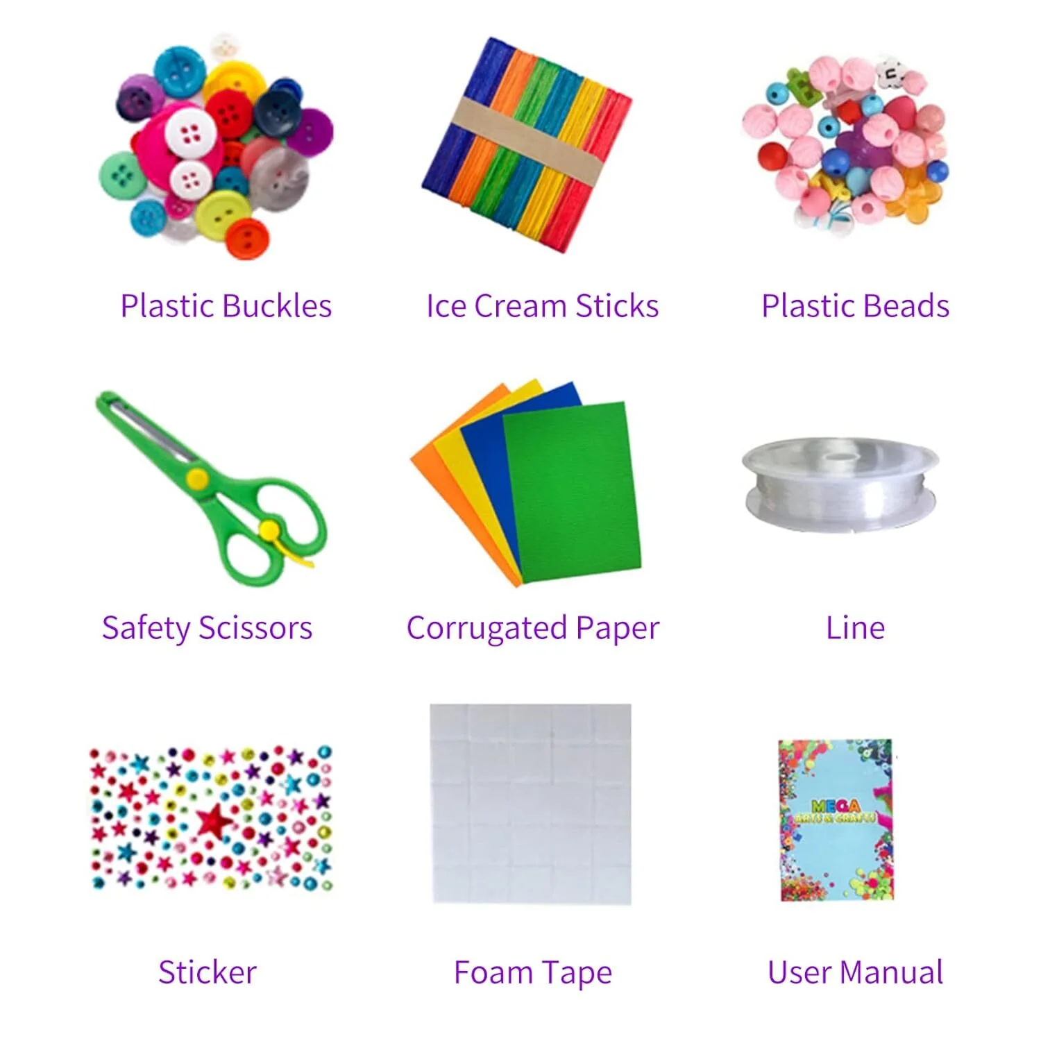 1200PCS+ Giant Tub DIY Material Kit Kids Crafts Art Supplies Jar - Image 9