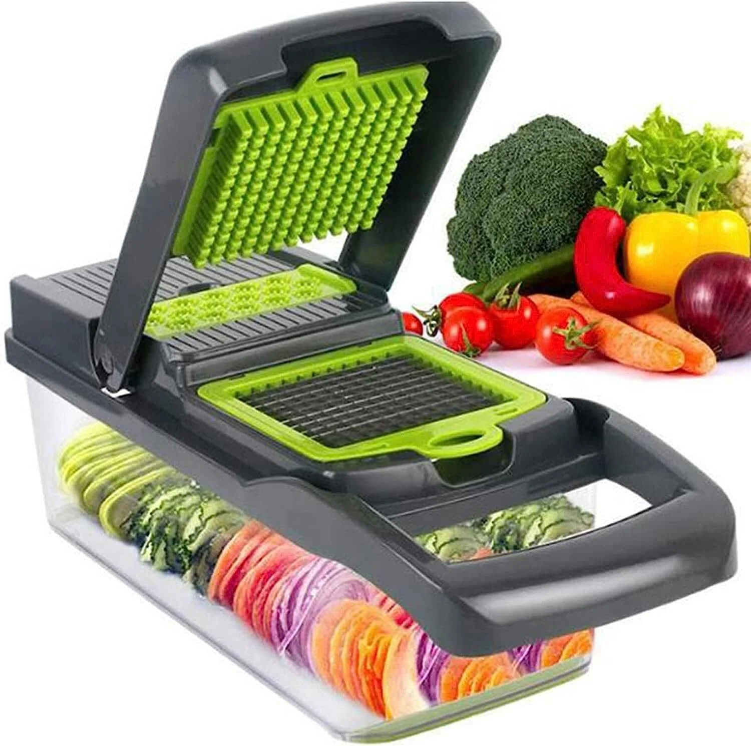 16 in 1 Multifunction Vegetable Chopper Dicer Cutter Grater Slicer Food Processor - Image 17