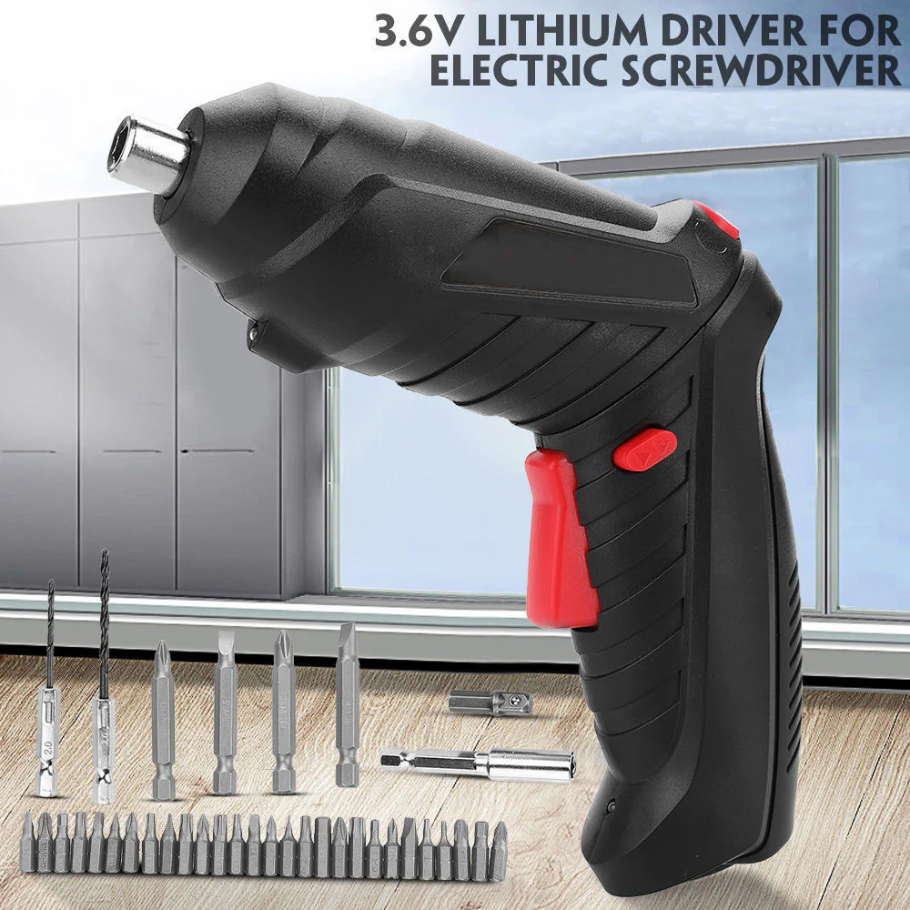 15 PC Cordless Electric Screwdriver and Accessories Set - Image 2