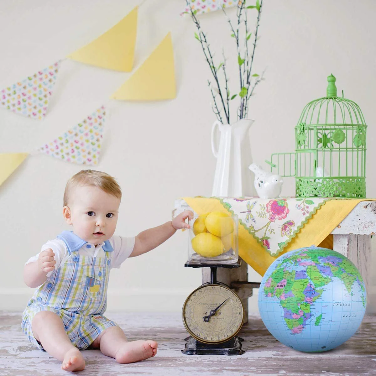 16" Inflatable Globe Earth World Beach Ball - Image 5