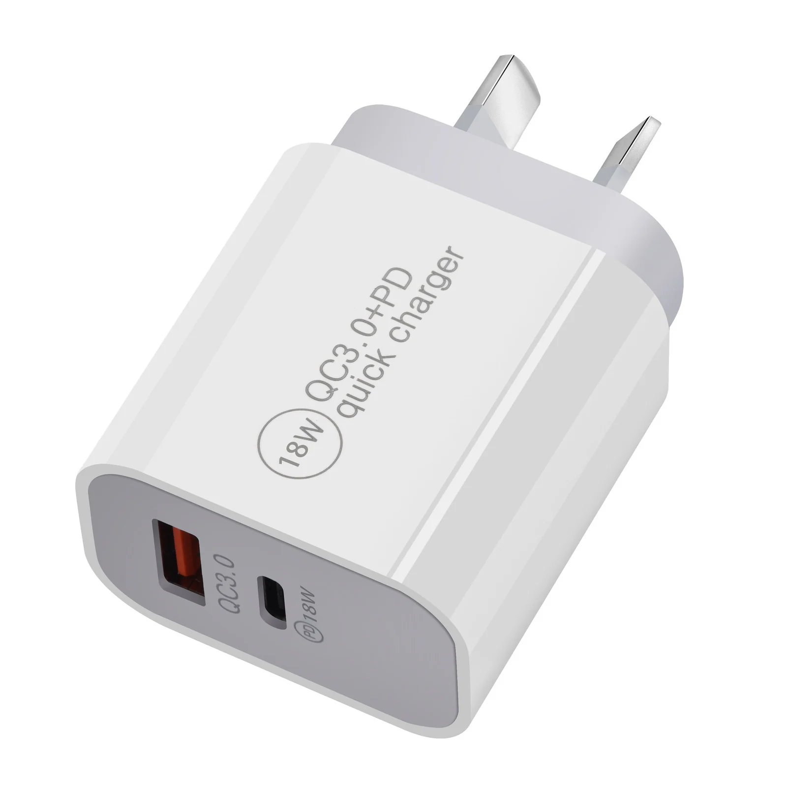 18W 2-Port Fast Charger USB C PD & USB-A QC Wall AC Adapter iPhone Android AU Plug - Image 9