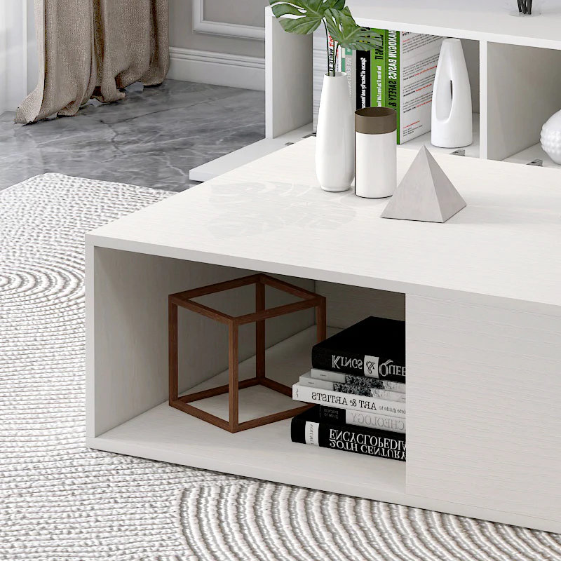 2.4m Lusso Designer Wooden TV Cabinet Entertainment Unit 240cm (White) - Image 18