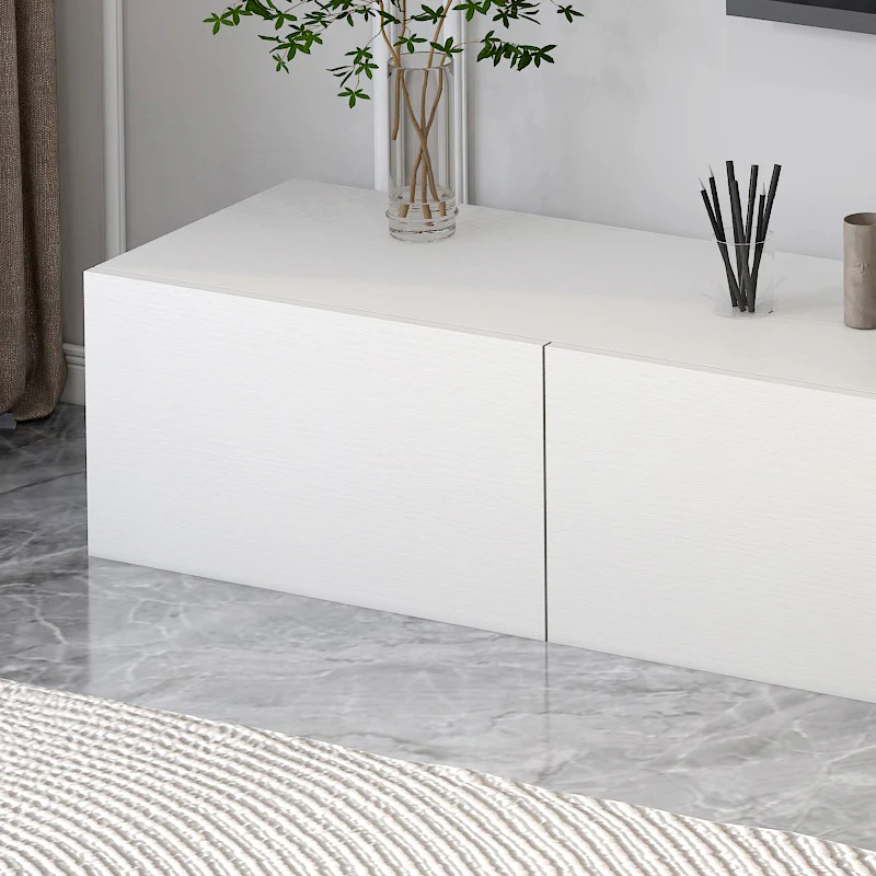 2.4m Lusso Designer Wooden TV Cabinet Entertainment Unit 240cm (White) - Image 4