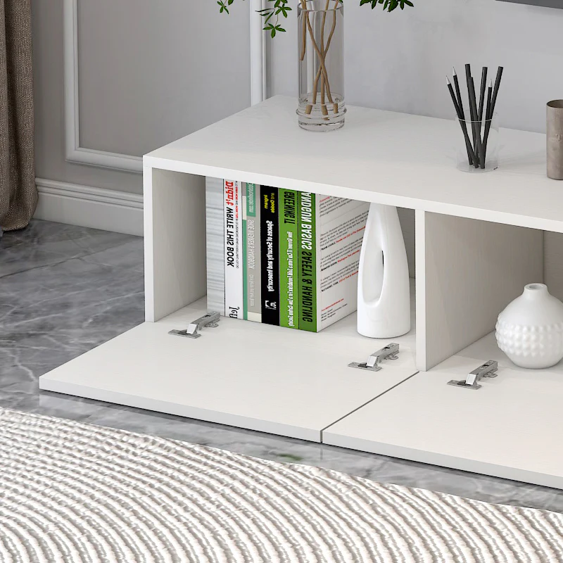 2.4m Lusso Designer Wooden TV Cabinet Entertainment Unit 240cm (White) - Image 6