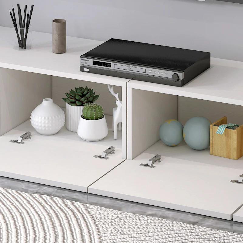2.4m Lusso Designer Wooden TV Cabinet Entertainment Unit 240cm (White) - Image 7
