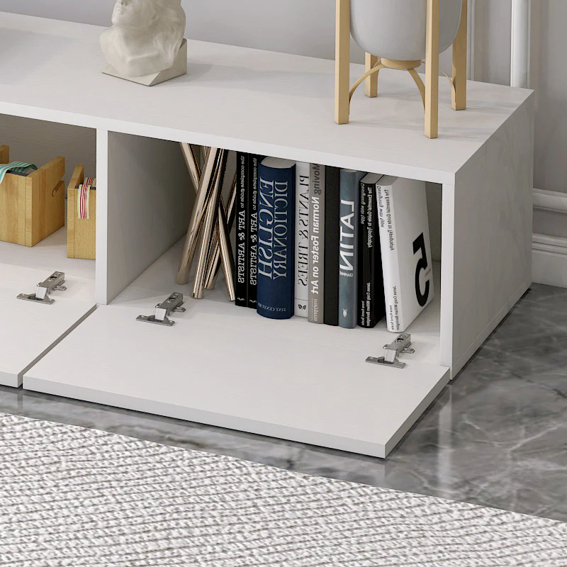 2.4m Lusso Designer Wooden TV Cabinet Entertainment Unit 240cm (White) - Image 9