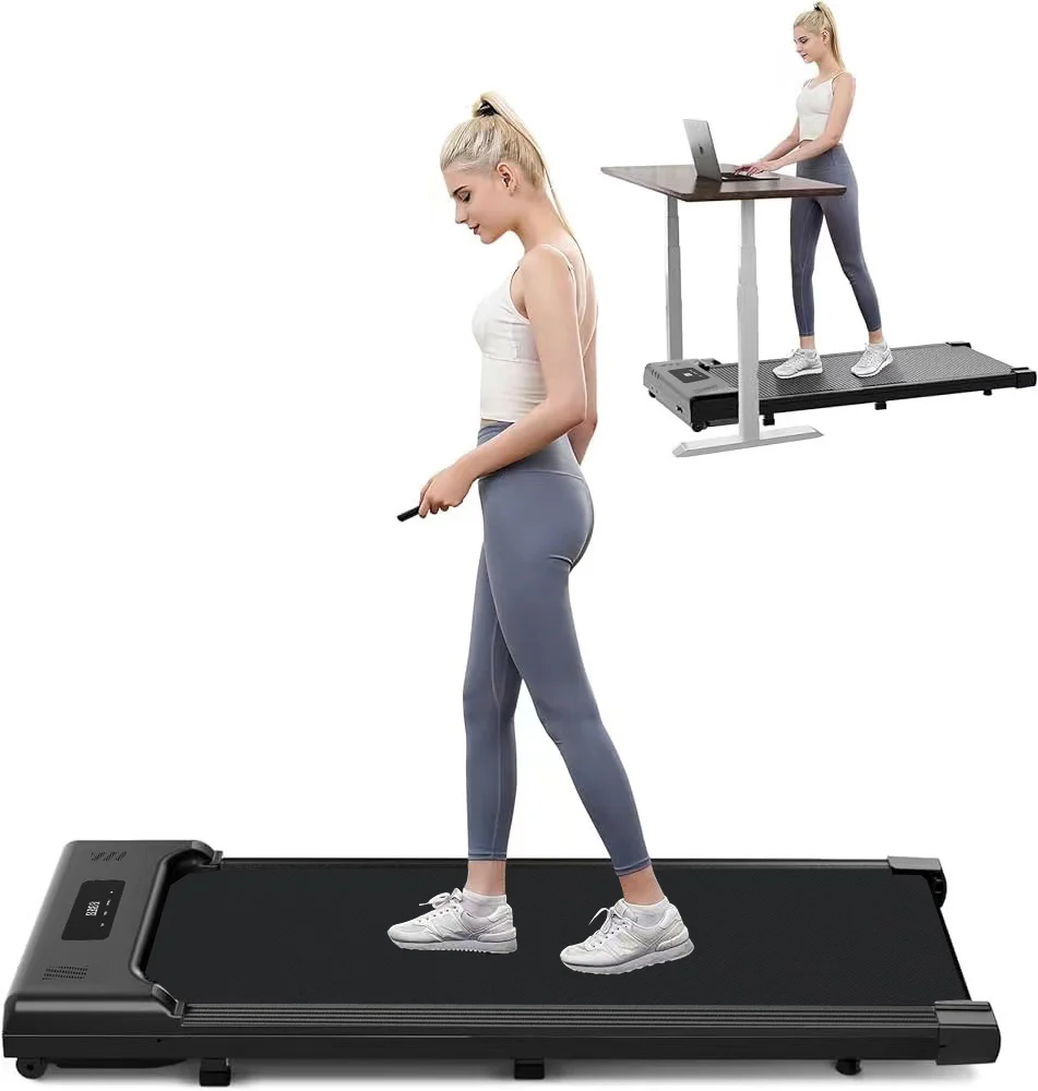 2-in-1 Fitness Electric Treadmill Exercise Machine Walking Running Pad