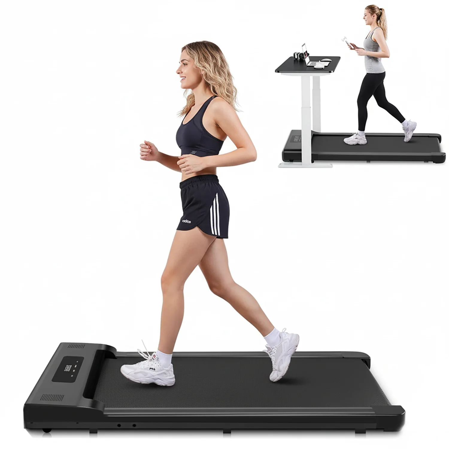 2-in-1 Fitness Electric Treadmill Exercise Machine Walking Running Pad - Image 9