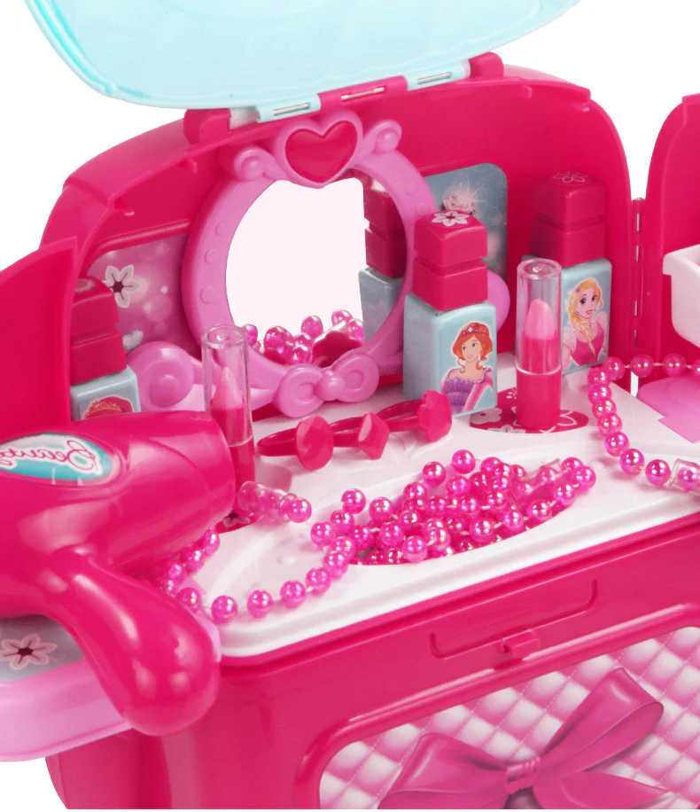 2 in 1 Princess Backpack Dresser Vanity Table Play Set - Image 11