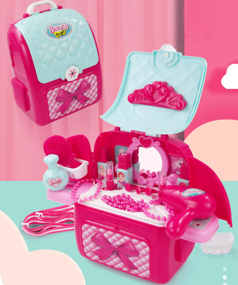 2 in 1 Princess Backpack Dresser Vanity Table Play Set - Image 12