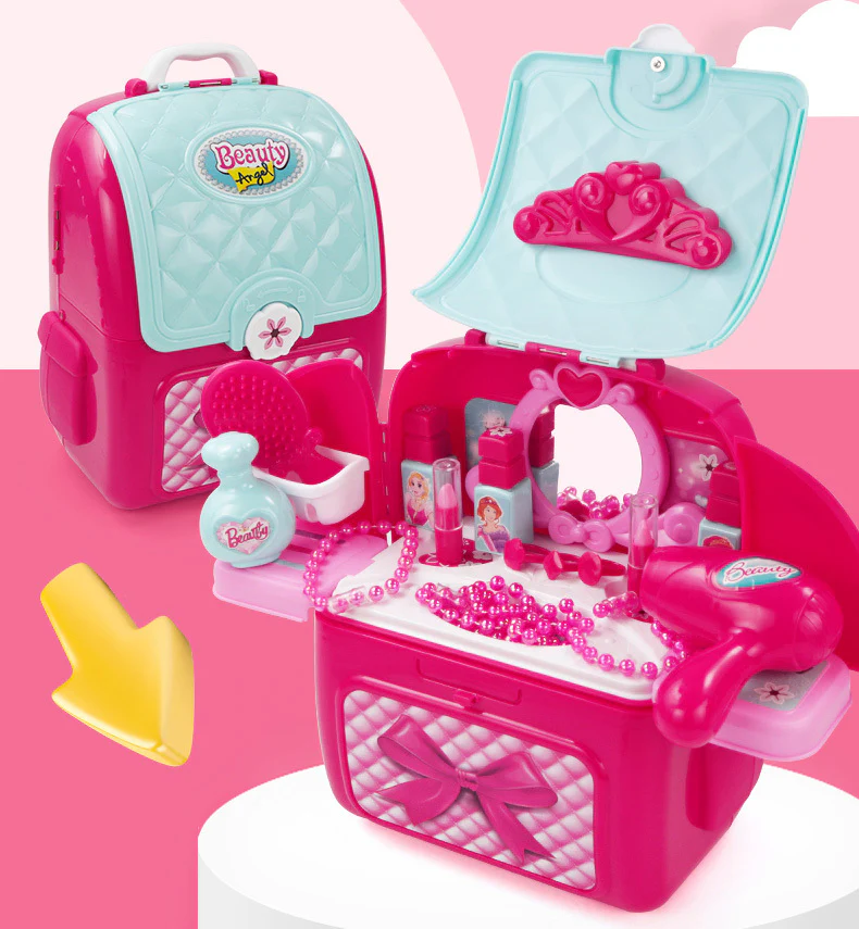2 in 1 Princess Backpack Dresser Vanity Table Play Set - Image 14
