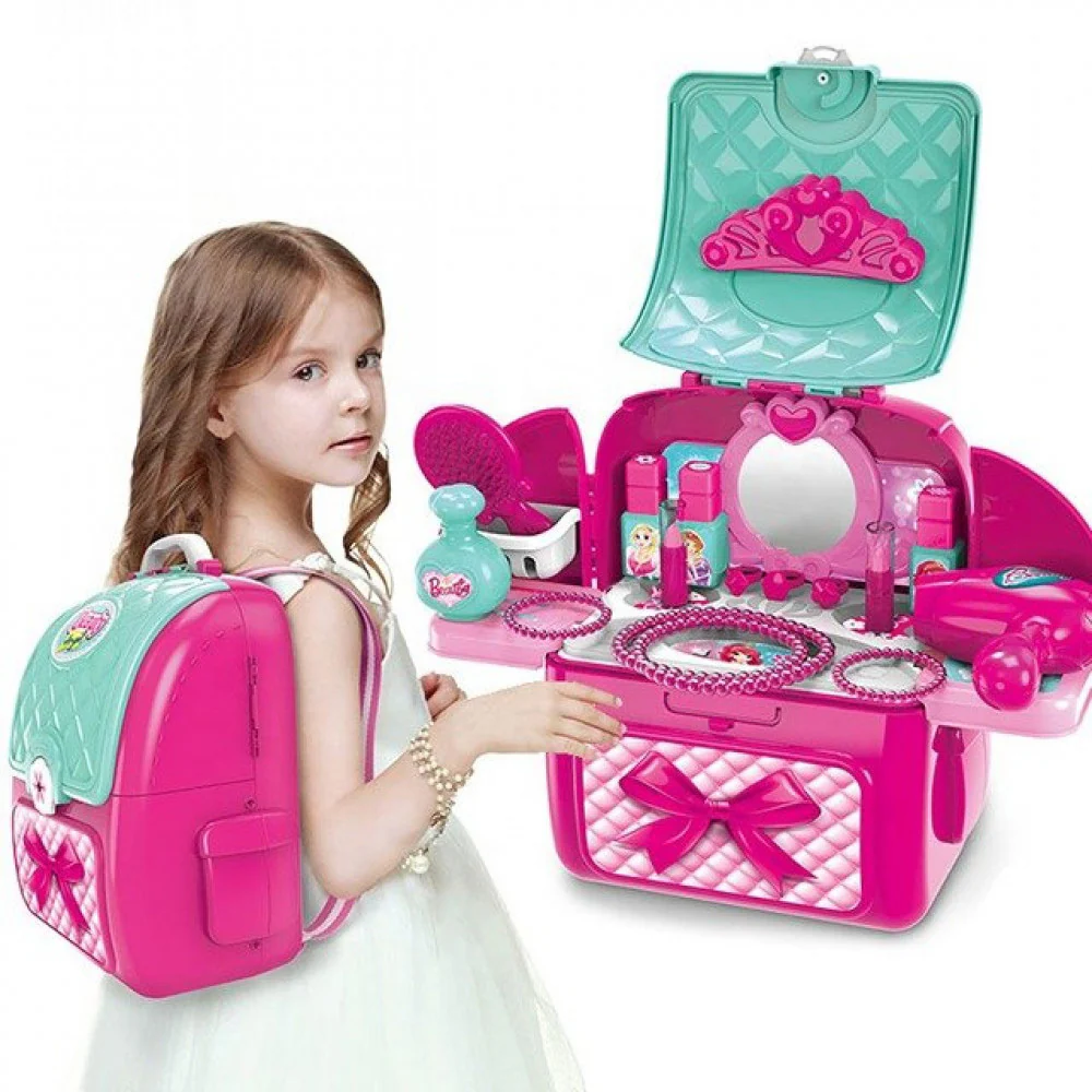 2 in 1 Princess Backpack Dresser Vanity Table Play Set - Image 17