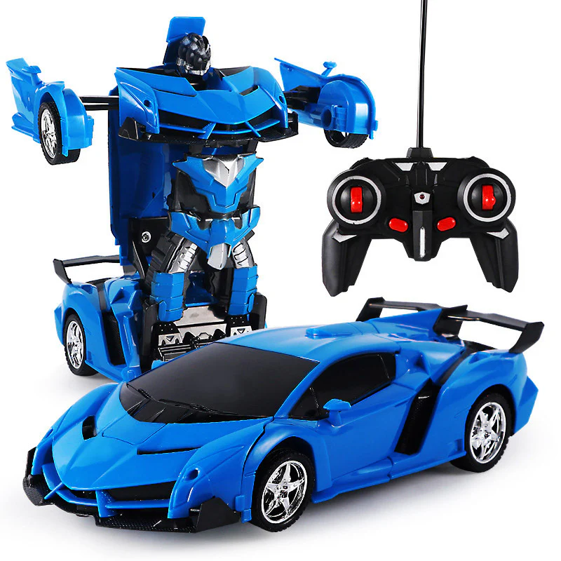 2 In 1 Robot Lamborghini Super Transformer Remote Control Car Toy (Blue) - Image 10