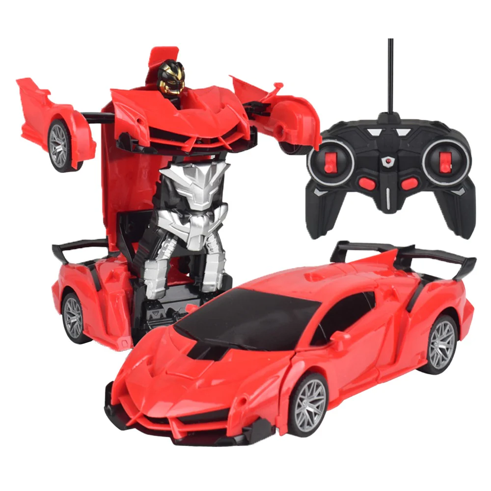 2 In 1 Robot Lamborghini Super Transformer Remote Control Car Toy (Red) - Image 5