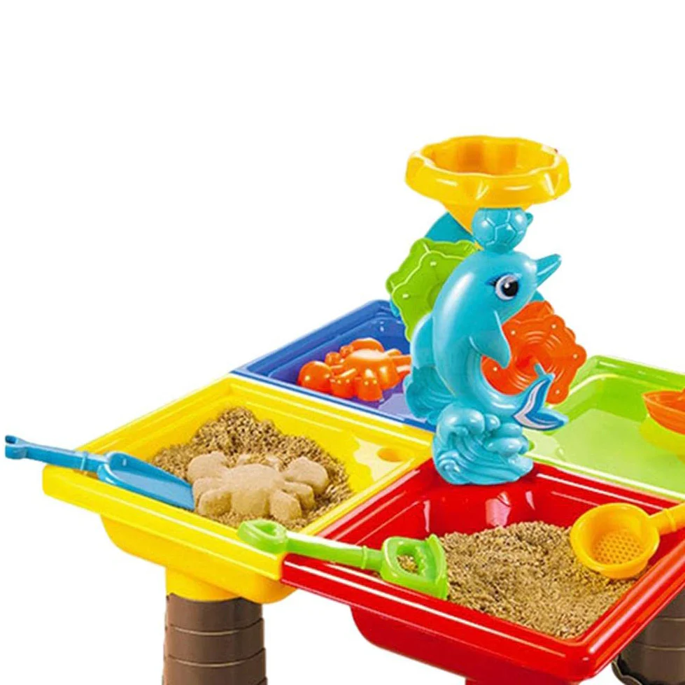 2 In 1 Sand and Water Play Toy Activity Table & Stool Set - Image 4